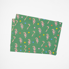 MANTELES "CARAMELOS VERDE" PACK X 8
