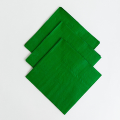 SERVILLETAS LISAS VERDE FUERTE X20