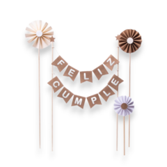 DECO TORTA KRAFT BOHO