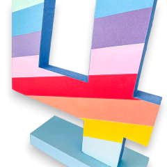 NÚMERO 3D “ARCOIRIS VIBRANTE” - comprar online