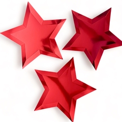 PLATOS ESTRELLA ROJO BRILLANTE