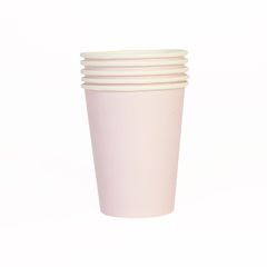 VASOS POLIPAPEL ROSA LISOS X8