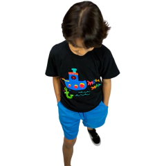 BERMUDA LINHO CONFORT/BLUE - SEU PEDRO KIDS ATACADO