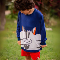 BLUSA DE FRIO MARINHO ZEBRA - SEU PEDRO KIDS ATACADO