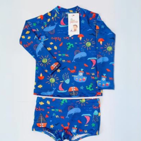 CONJUNTO UV MEU MAR AZUL - comprar online