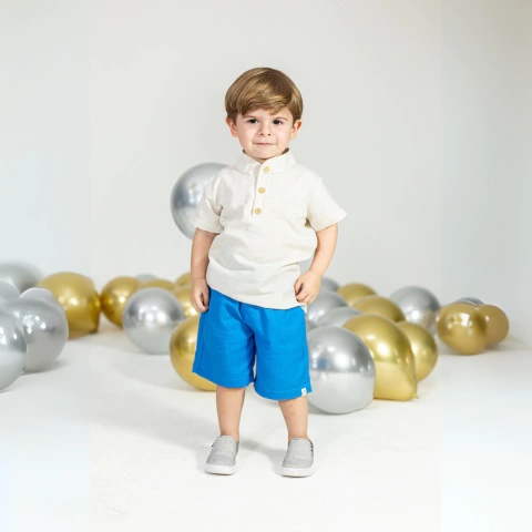 BERMUDA LINHO CONFORT/BLUE - comprar online