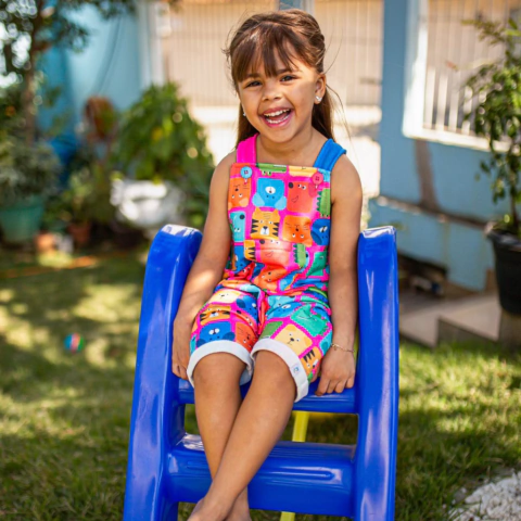 JARDINEIRA CARINHAS ANIMAIS ROSA