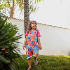 JARDINEIRA CARINHAS ANIMAIS ROSA - SEU PEDRO KIDS ATACADO