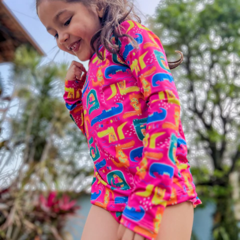 CONJUNTO UV CROCODILE ROSA - comprar online