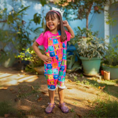 JARDINEIRA CARINHAS ANIMAIS ROSA - loja online