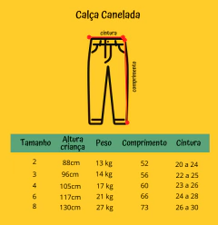 CALÇA CANELADA/LIMA - SEU PEDRO KIDS ATACADO