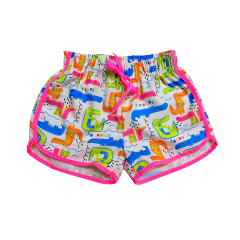 SHORT CROCODILE BRANCO