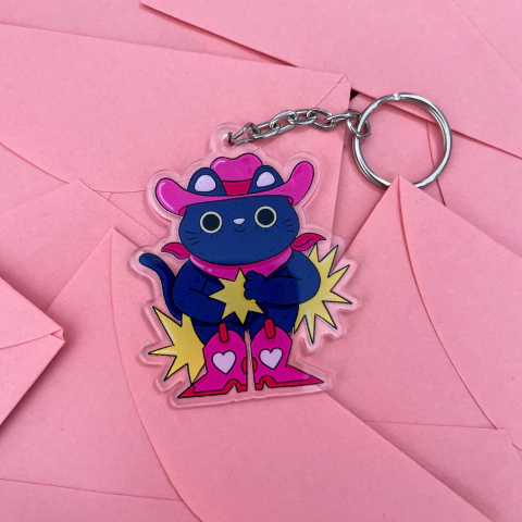 Chaveiro Gatinho Caubói