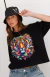 Remera Crop TIGER Negra