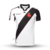 Camisa retrô do Vasco da Gama, modelo 1997, na cor branca com faixa preta e detalhes em vermelho.