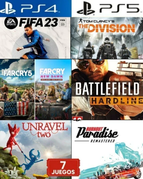 Pack 7 Juegos PS4/PS5 - Aventura y Acción Gamer - comprar online