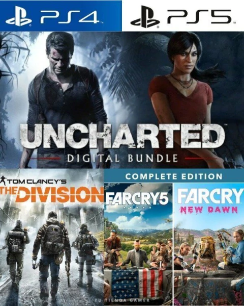 PACK 5 JUEGOS (THE DIVISION + PACK UNCHARTED + PACK FAR CRY) PS4/PS5 - comprar online