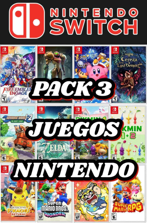 PACK 3 JUEGOS DE NINTENDO - comprar online