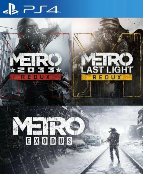 3 JUEGOS - METRO 2033 REDUX + METRO EXODUS + METRO LAST LIGHT REDUX - PS4