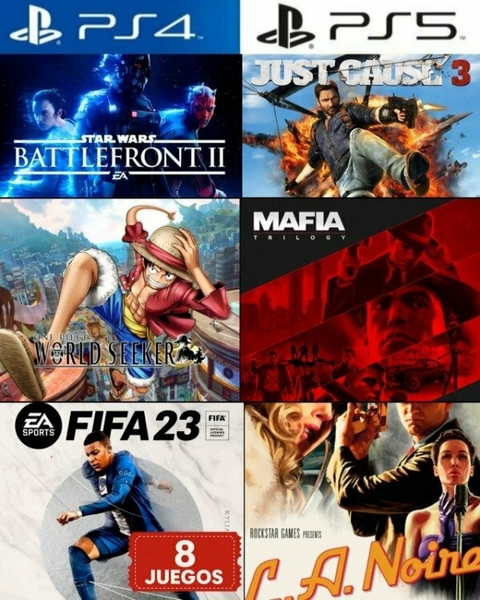 Pack 8 Juegos PS4/PS5 - FIFA 23, Battlefront II, Mafia y más - comprar online