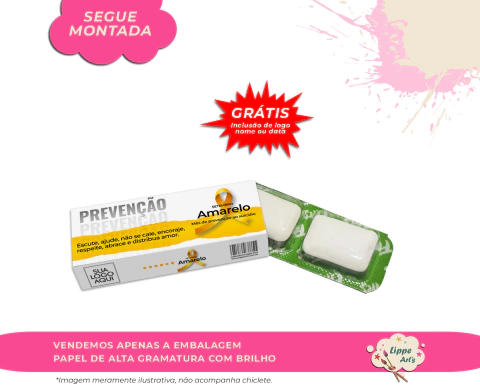 Embalagem para 2 chicletes - Setembro Amarelo 2