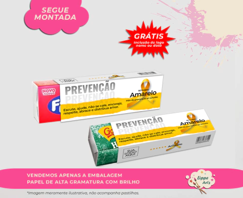 Embalagem para pastilha - Setembro Amarelo