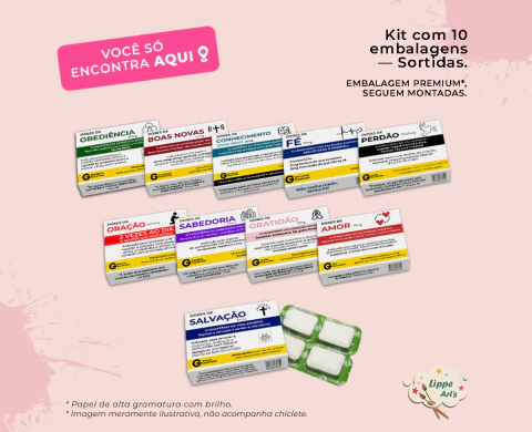 Kit Salvação Igrejas - 10 embalagens para 4 chicletes - comprar online