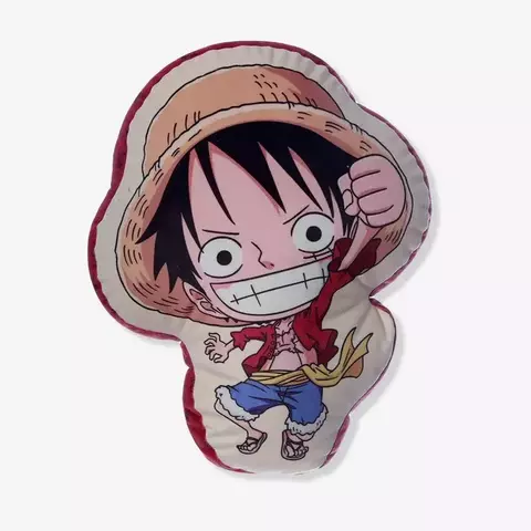 Almofada Formato Fibra One Piece -Luffy
