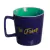 Caneca de cerâmica Buck 400ml com exterior roxo e interior verde, com a inscrição "The Joker" na frente