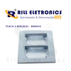 Placa com Suporte - 2 Módulos Branco