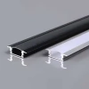 R-2 Perfil de Embutir para Fita de Led -Rill LED ( Pintura Anodizado - Branco - Preto ) - Barras com 3 Metros- 17*8mm