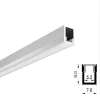 R-26 Perfil Slim Nano para Fita Led - Perfil de Canto -Rill LED - Sobrepor - Barras com 3 Metros - 9*7.6 mm - Anodizado