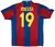 Camisa retrô do Barcelona da temporada 2006/2007 com o nome MESSI e o número 19 nas costas.