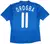 Camisa retro do Chelsea da temporada 2008/2009, com o nome "Drogba" e o número 11 na parte de trás.