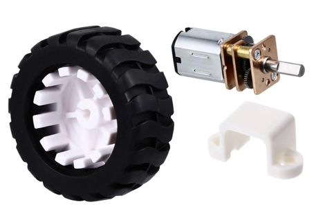 MICROMOTORREDUCTOR 30:1 INCLUYE LLANTA Y SUJETADOR