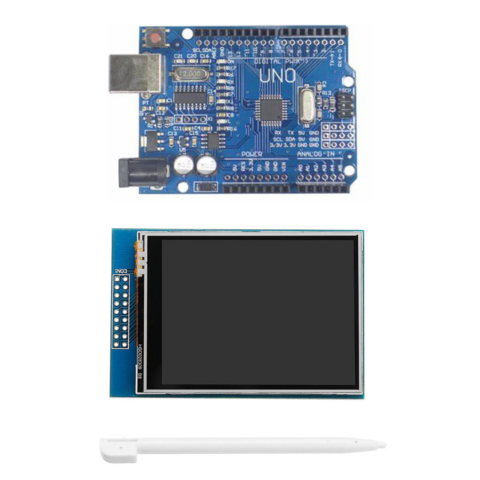 KIT ARDUINO UNO + LCD 2.4" shield TFT - comprar en línea