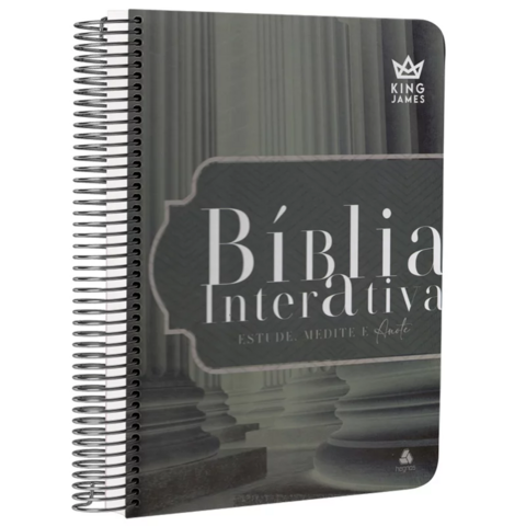 Bíblia de Estudo Interativa | KJC | Letra Normal | Capa Dura Espiral Amparo - Estude, Medite e Anote