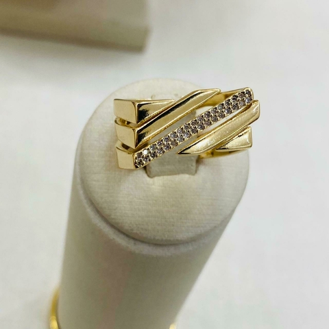 Anel Retangular Cravejado - comprar online