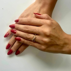 Anel Nó Cravejado - Luna Lua Semijoias