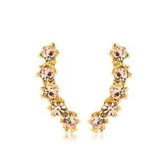 BRINCO SEMIARCO COM CRISTAIS CHAMPAGNE - comprar online