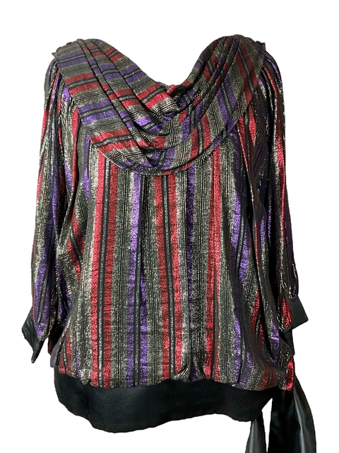 Blusa Drapeada em Lamê