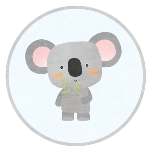 Tapete infantil animais nórdicos, coala