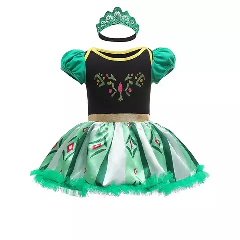 Vestido Body Fantasia Anna Luxo Bebê KINDEA: Magia e Conforto para Sua Pequena Princesa! ❄️ - comprar online