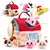 Brinquedo Fazendinha de Pelúcia para bebês com formato de casa, apresentando animais de pelúcia como vaca, coelho, cachorro, porquinho e ovelha.