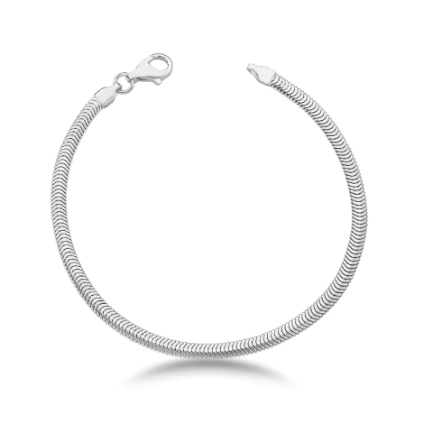 Pulseira Rabo de Rato 3mm em Prata 925 Legítima (Fecho Tradicional)