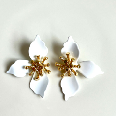 Brinco Flor Rainha Esmaltado - Dido store