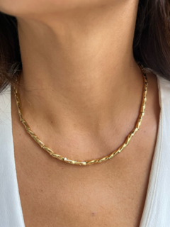Colar Canutilho Torcido Ouro - comprar online