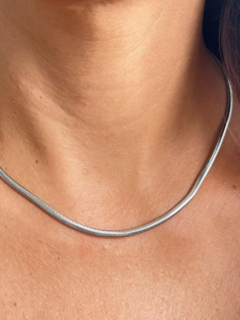 Choker Malha prata 3mm