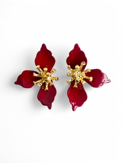 Brinco Flor Rainha Esmaltado - comprar online