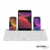 Teclado Inalámbrico BT USB Recargable Pc Tablet Netmak Kb650 Blanco - El Quinto Tecnología